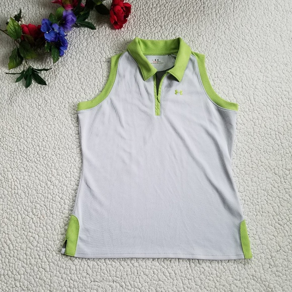 Under Armour Heat Gear Sleeveless Top Large Gray - Picture 1 of 5